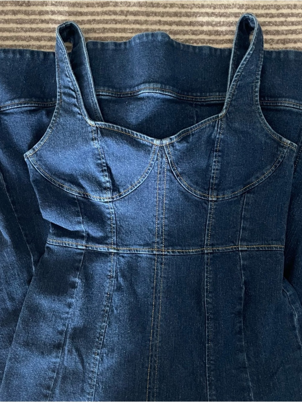 Jason Wu Dark Blue Denim Midi Dress - Picture 4 of 8